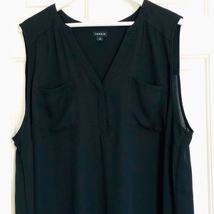 Torrid size 3 black tunic sleeveless blouse